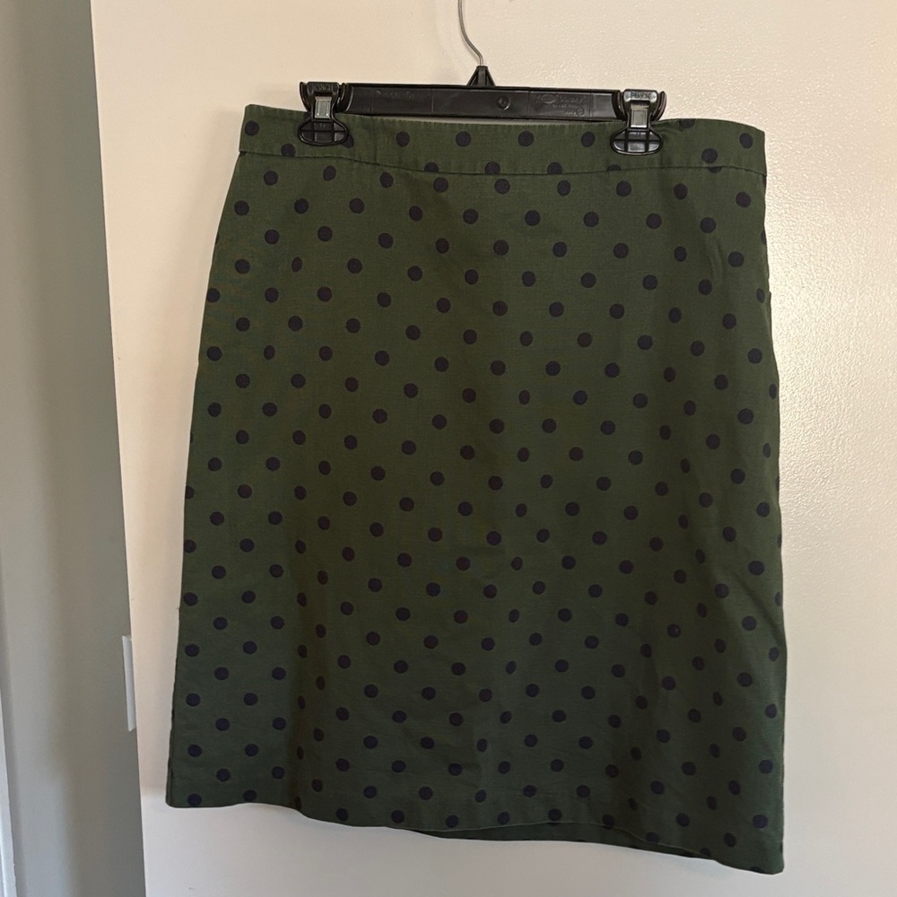 Boden Polka Dot Green Skirt